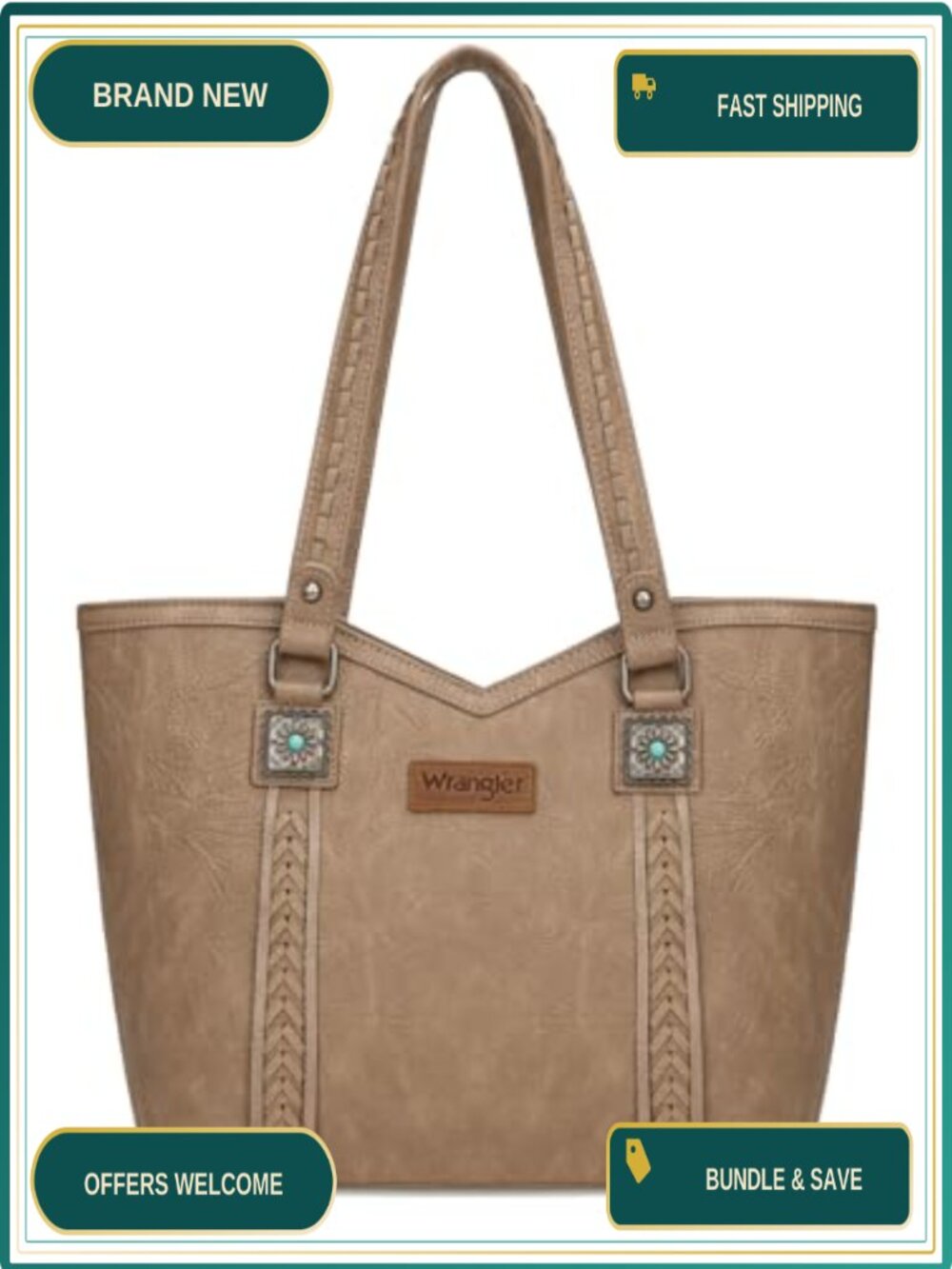 Vegan Leather Tote Bag Top Handle Shoulder Bag Zipper